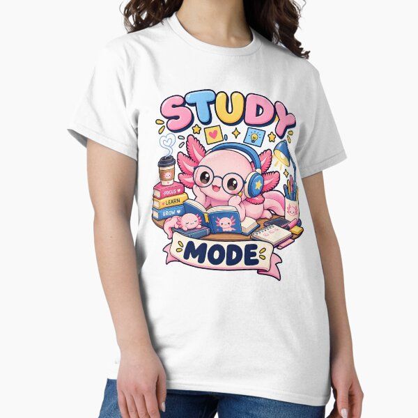Cute Axolotl Study Mode Kawaii Reading Student Study Buddy