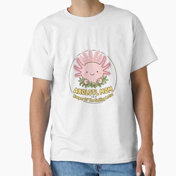 Axolotl Mom Keeper Of The Smiling Lotus Cute Pink Axolotl Badge Art