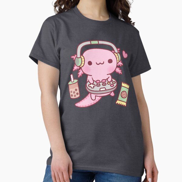Cute Axolotl Loves Playing Video Games Funny