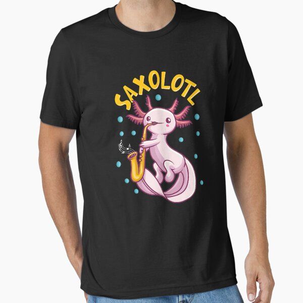 Saxolotl Sax Playing Axolotl Pun Walking Fish