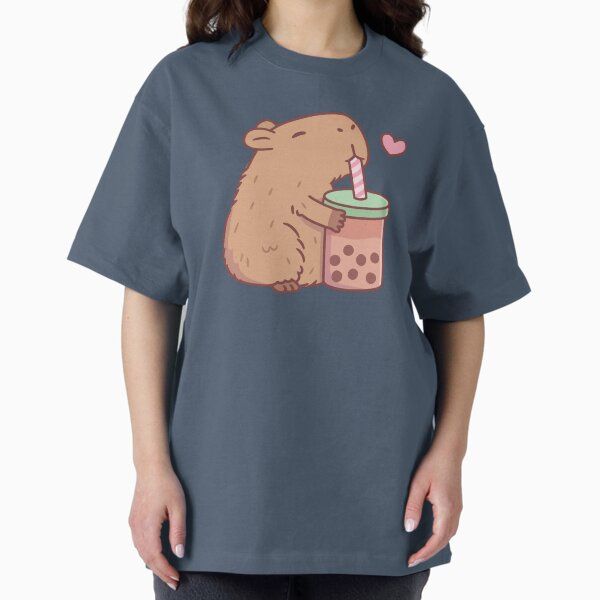 Cute Capybara Loves Bubble Tea