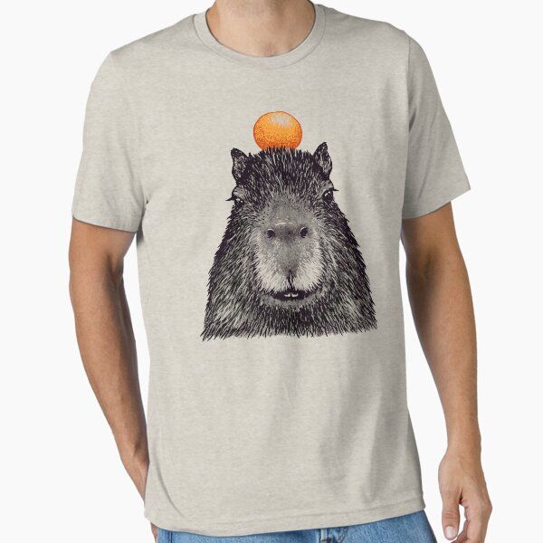 Capybara Orange | Capy Yuzu | Capybara with Orange on Head | His Name - Gort | Portrait