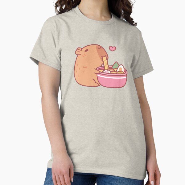 Cute Capybara Eating Ramen