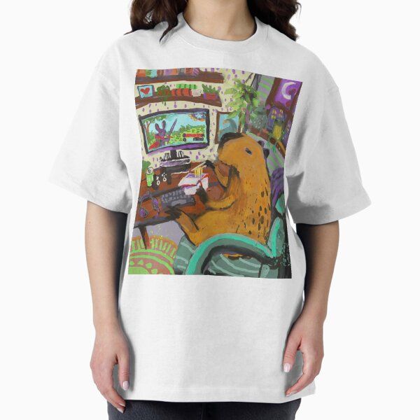 gamer capybara taking a break to eat ramen