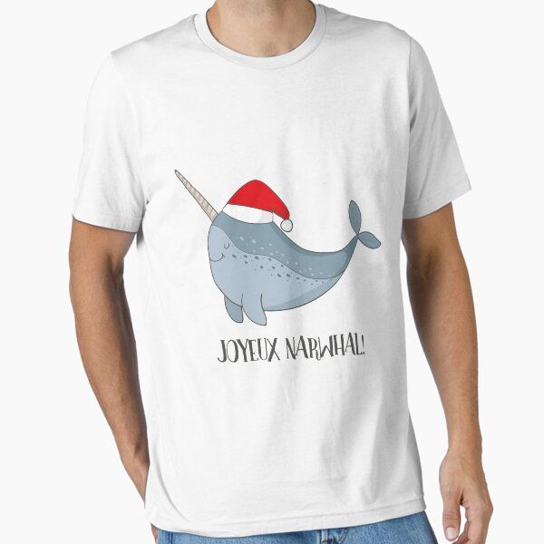 Joyeux Narwhal Cute Narwhal Whale Christmas T Shirt