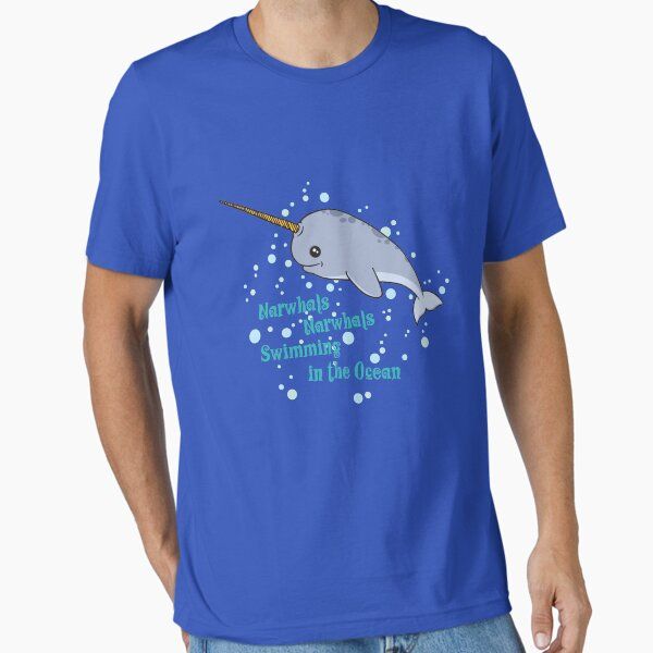 Awesome Narwhals Swimming In The Ocean