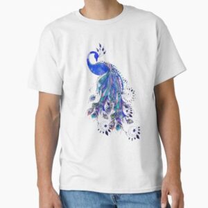 Beautiful blue Peacock design — graphic tee