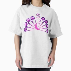 Softened Pink and Purple Peacock — graphic tee